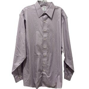 Brooks Brothers 346 Regular Fit Non-Iron Dress Shirt Mens‎ XL Cotton Biz  Work